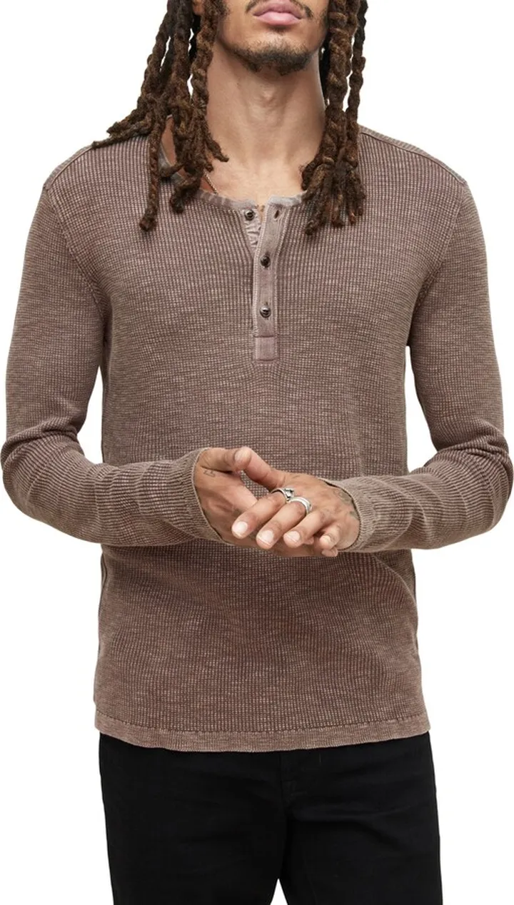 Nashville Cotton Waffle Henley