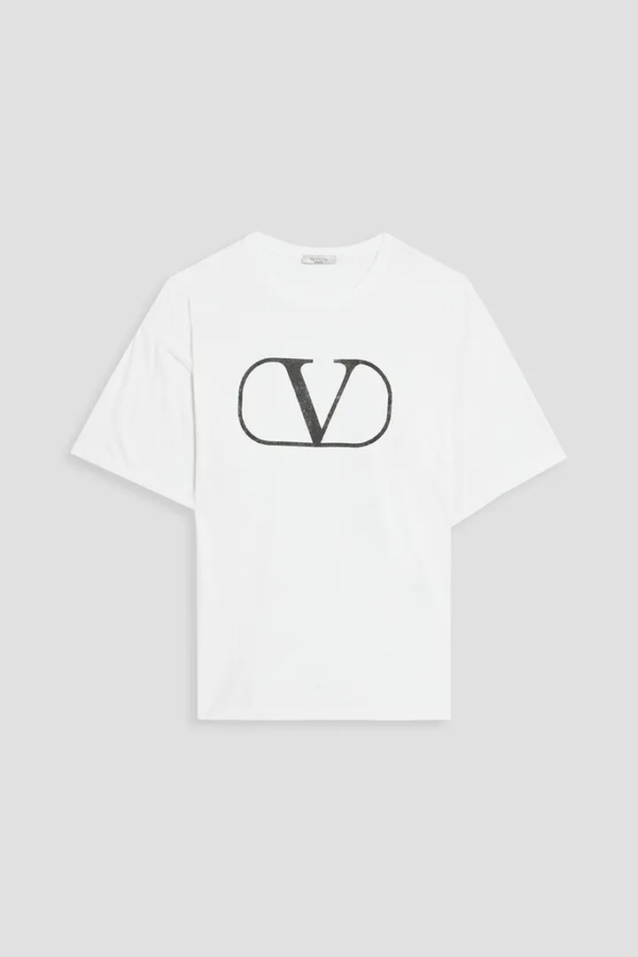Printed cotton-jersey T-shirt