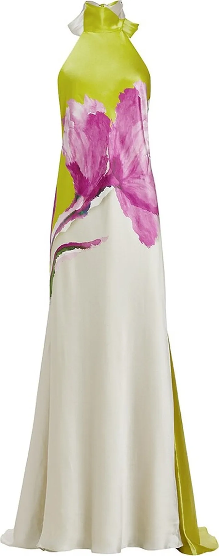 Sherry Floral Halter Gown
