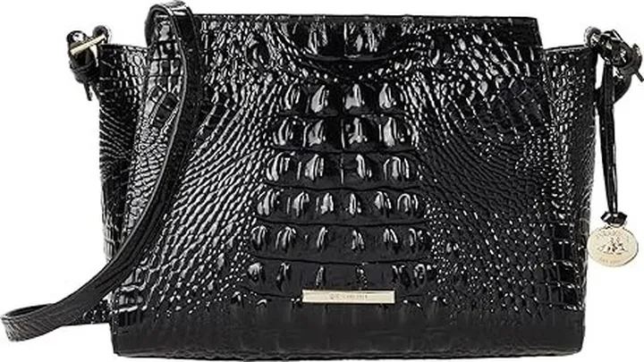 Brahmin Melbourne Hillary Crossbody (Black) Handbags