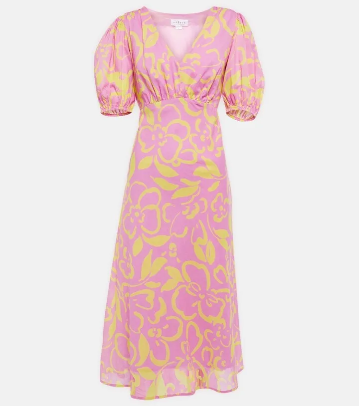 Charlotte floral cotton midi dress
