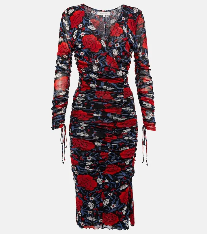 Rochelle floral ruched minidress