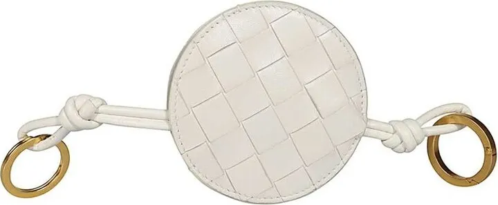 Bottega Veneta Intrecciato Logo Engraved Keyring