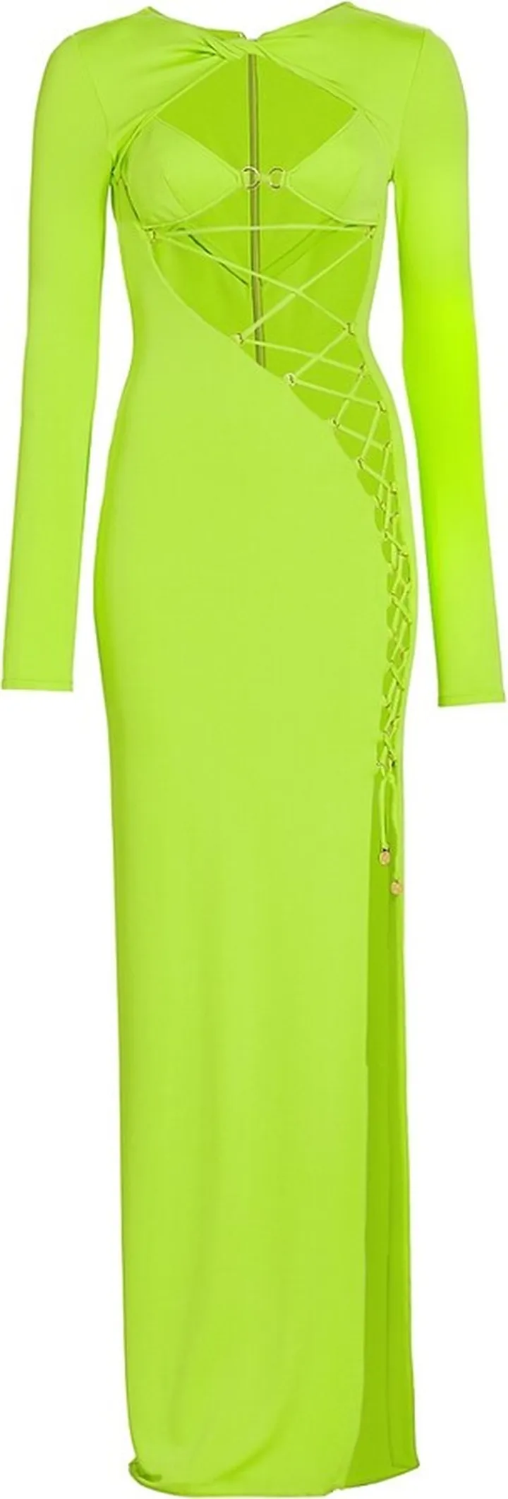 Blink Lace-Up Column Gown