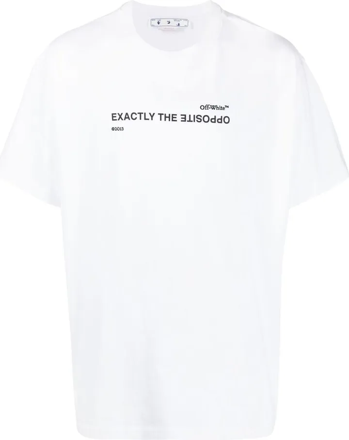 Spiral Opp slogan-print cotton T-shirt
