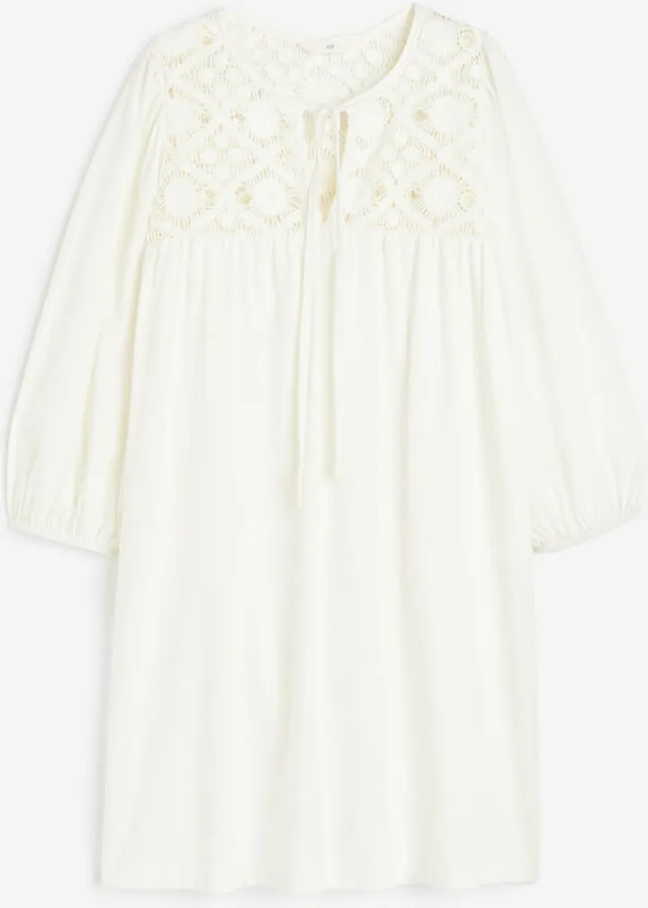 Lace-detail Jersey Dress