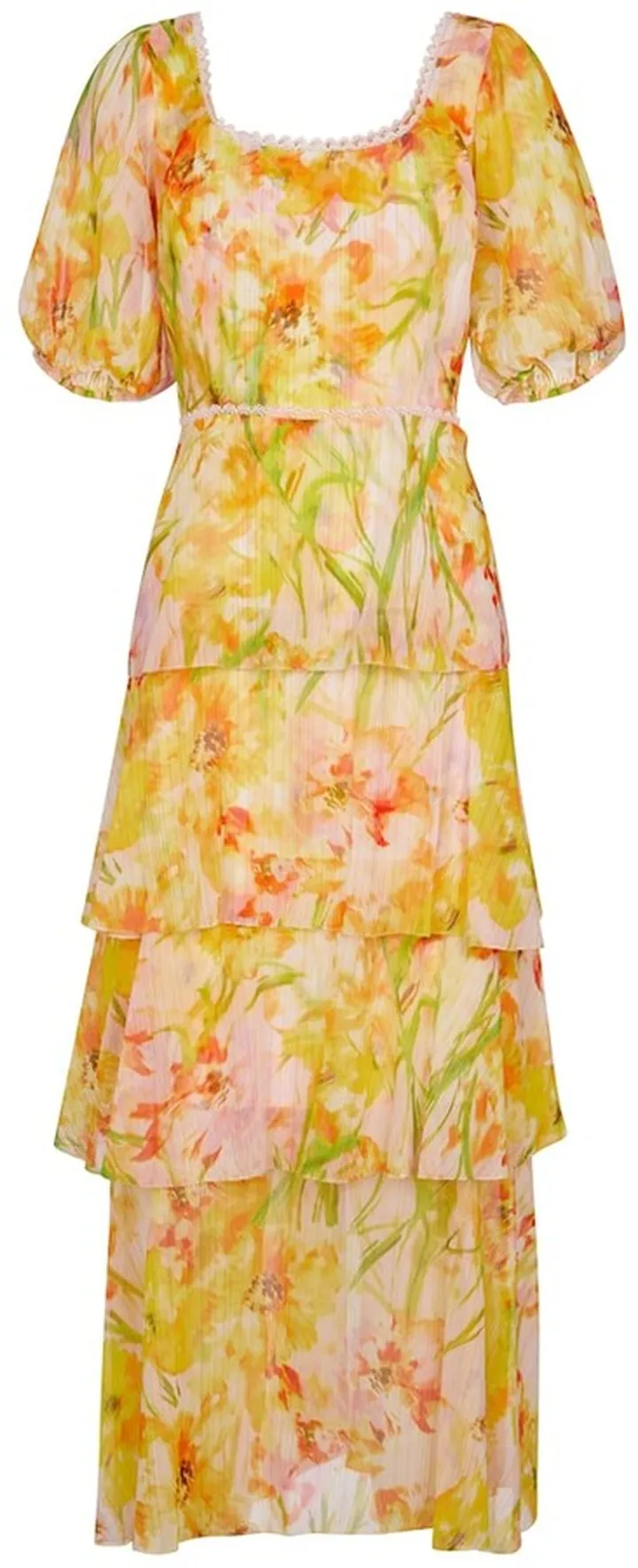 Floral chiffon maxi dress