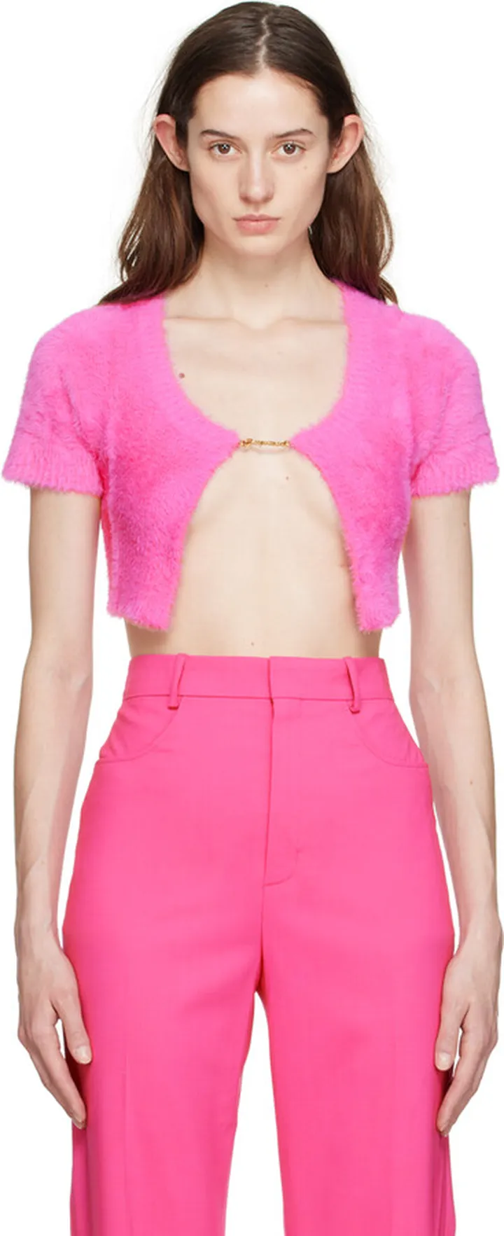Jacquemus Pink Le Papier 'La Maille Neve' Cardigan