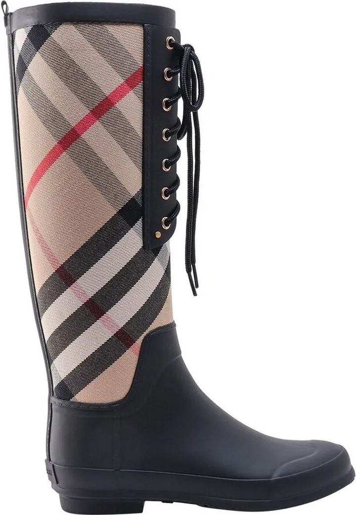 Burberry House Check Panelled Rain Boots