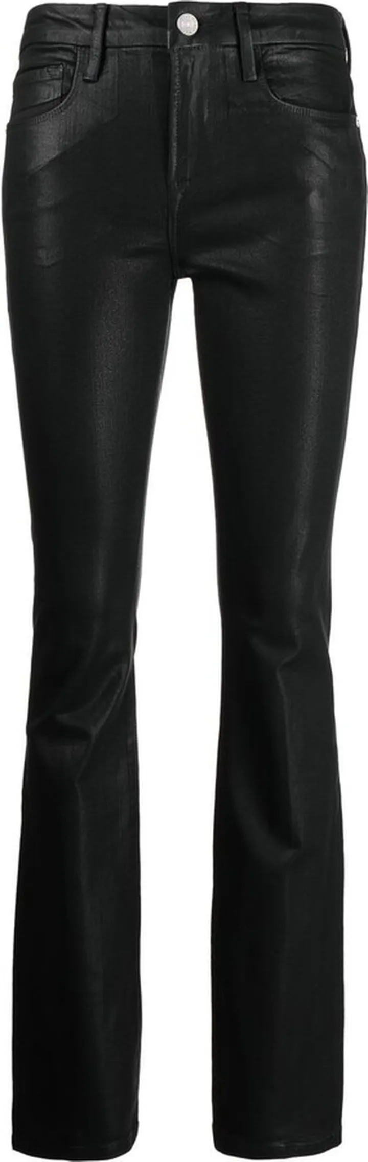 Coated Low-Rise Jeans