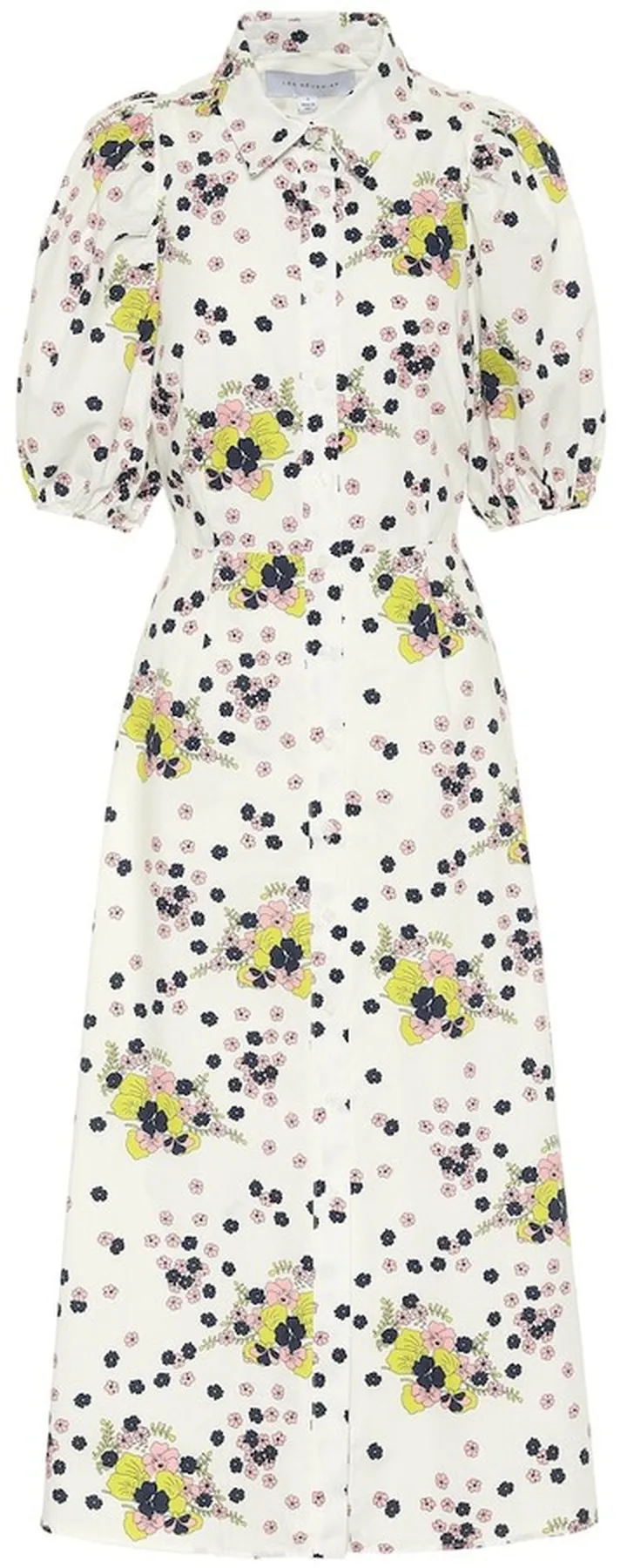 Floral cotton poplin shirt dress