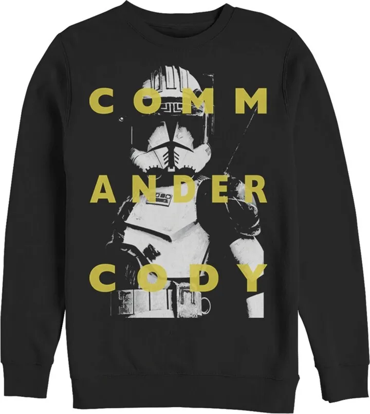 Men's Star Wars: The Clone Wars Commander Cody Text Overlay Sweatshirt - Black - Small