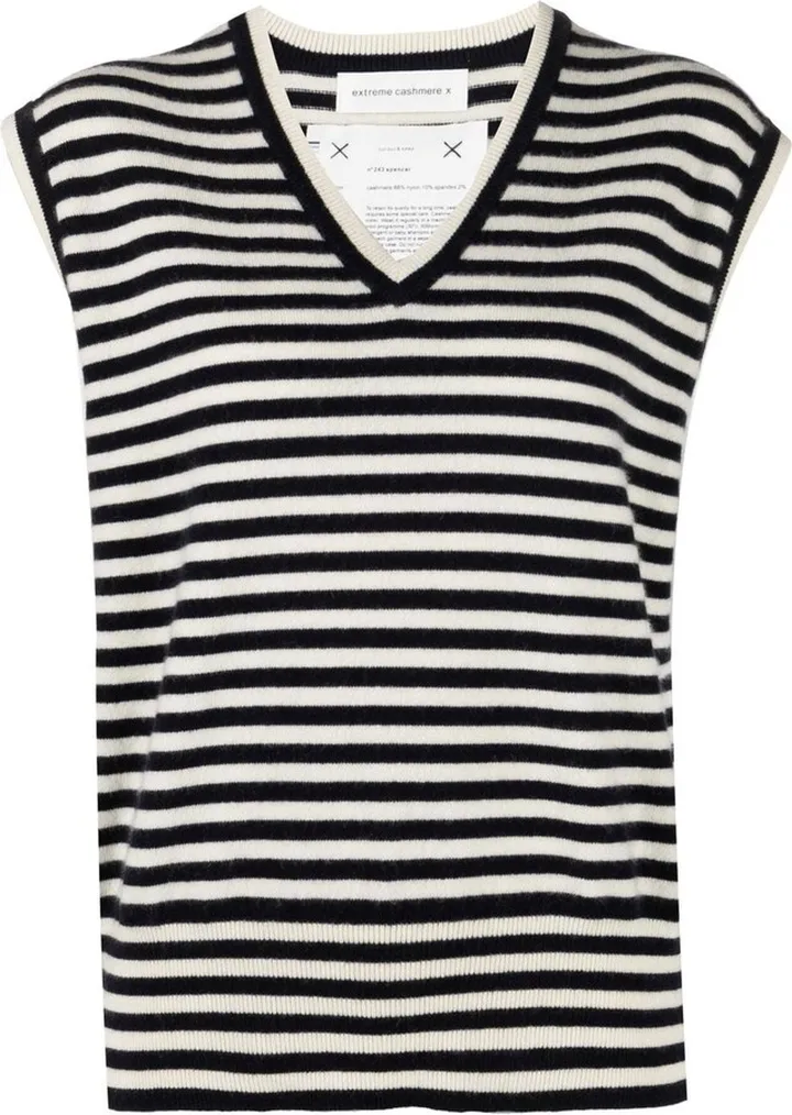 Spencer striped knit vest