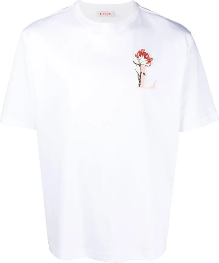 L flower patch T-shirt
