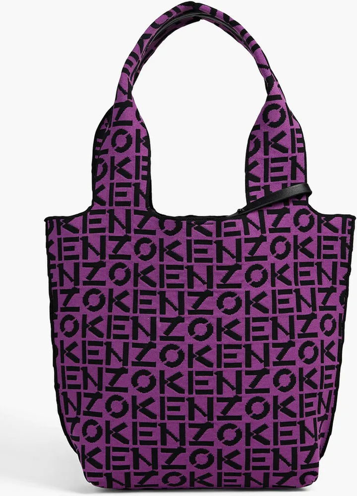 Jacquard-knit tote