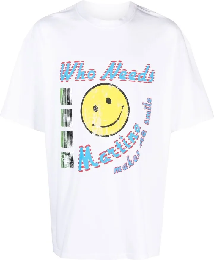 slogan-print cotton T-shirt