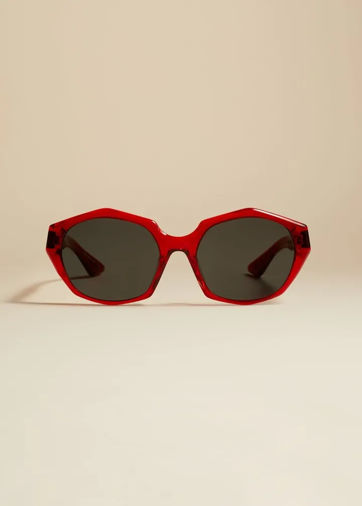 The KHAITE x Oliver Peoples 1971C in Translucent Red