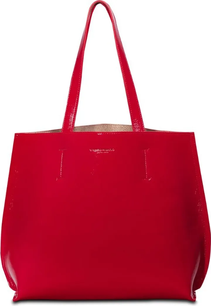 Campo Marzio - Campo Marzio Double Tote - The Iconic Bag Midi Lucid Special Edition - Cherry Red with Gold
