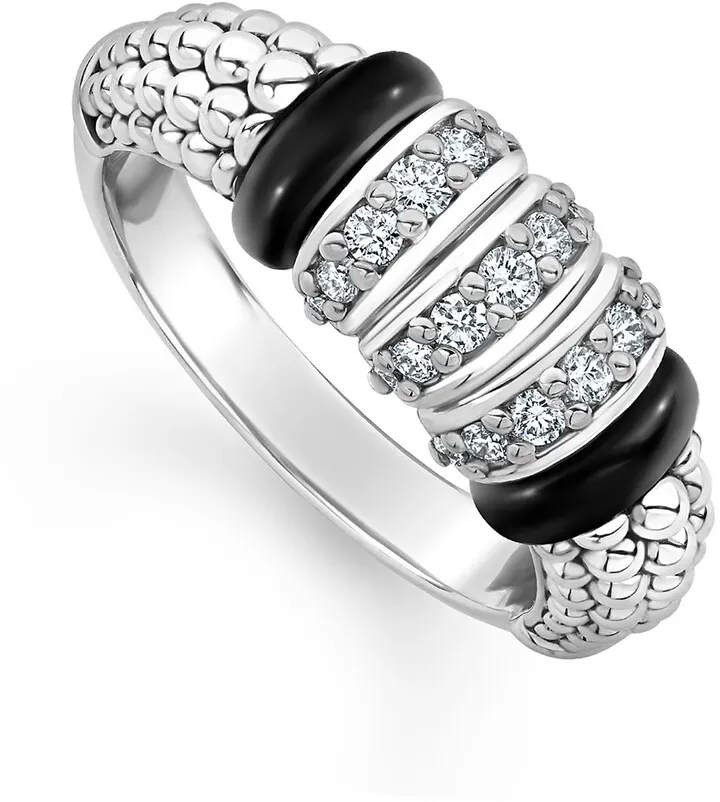 Black Caviar Diamond Ring