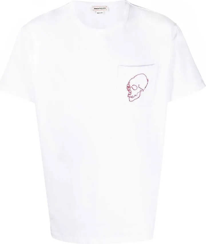 skull print cotton T-shirt
