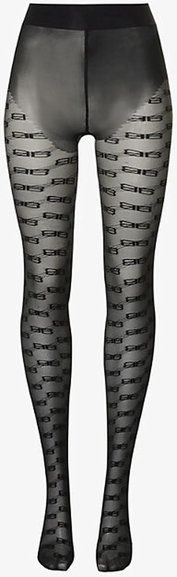 Womens Black onogrammed Stretch-woven Tights
