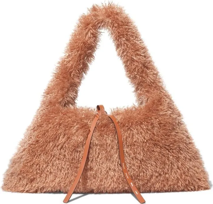 Faux Shearling Hobo Tote
