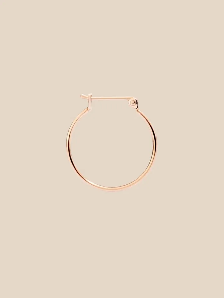 9 kt rose gold Dodo large hoop earring
