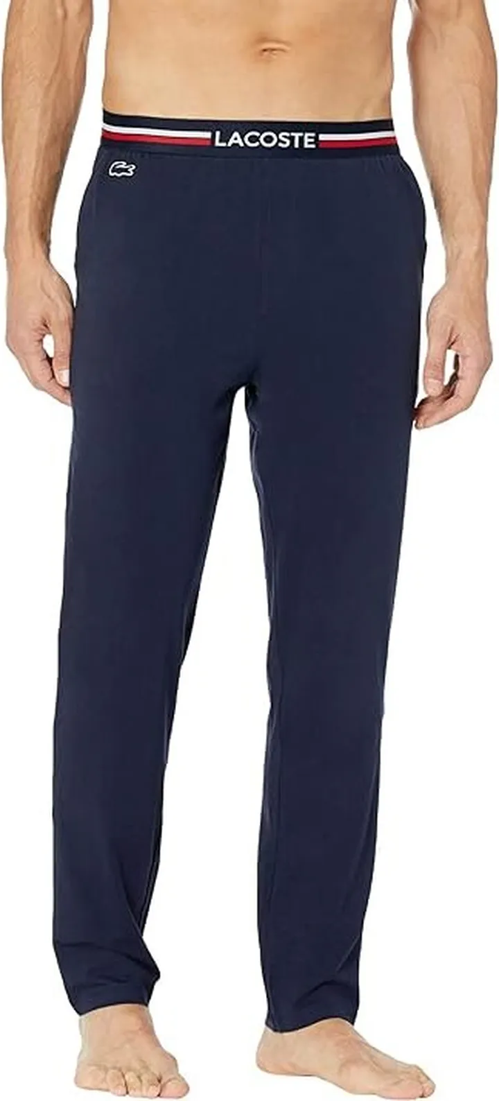 Lacoste Semi Fancy Waistband Pajama Pants (Navy Blue) Men's Pajama