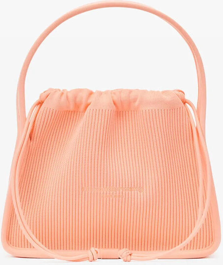 Alexander Wang Women's Ryan Small Bag In Rib Knit Faded Neon Orange