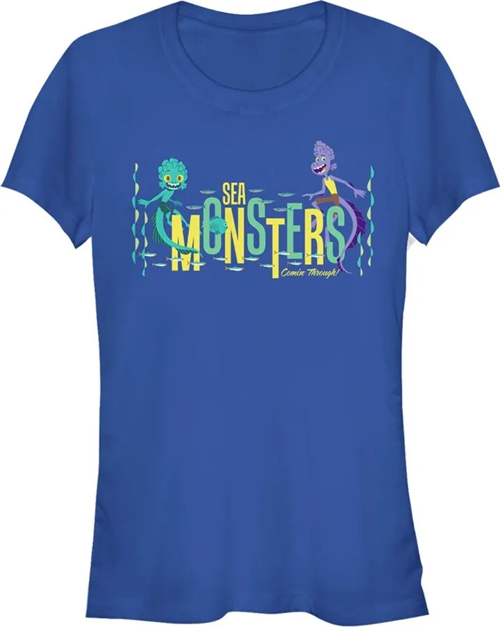 Junior's Luca Sea Monsters Comin' Through T-Shirt - Royal Blue - Medium