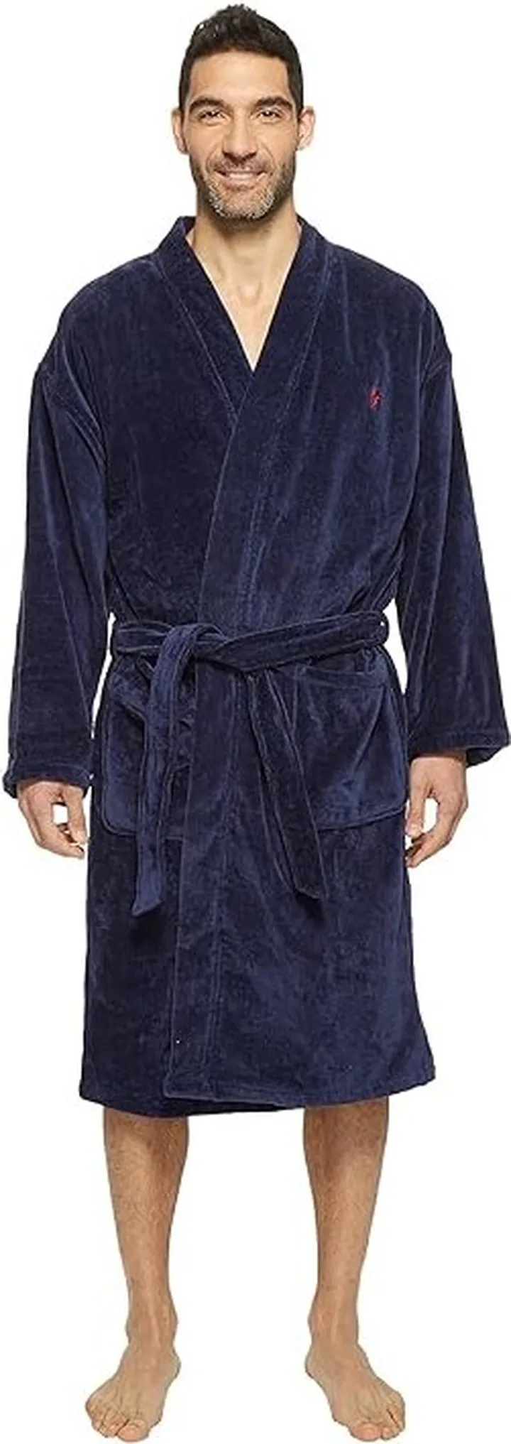 Polo Ralph Lauren Terry Shawl Robe (Navy) Men's Robe