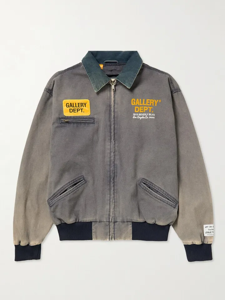 Mechanic Logo-Embellished Corduroy-Trimmed Cotton Bomber Jacket
