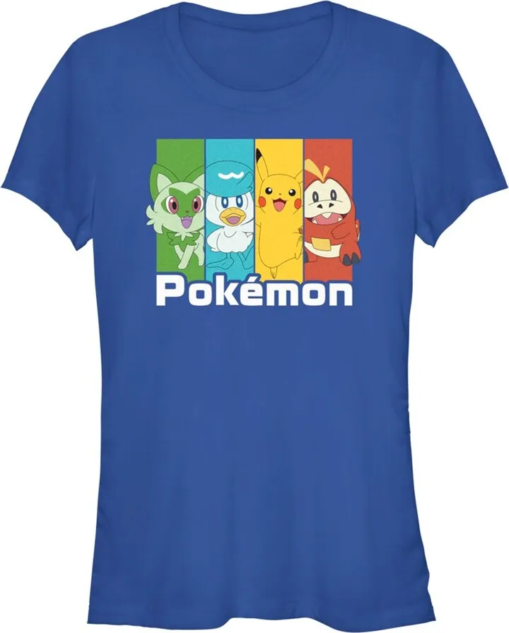 Junior's Pokemon Colorful Friends T-Shirt - Royal Blue - Small