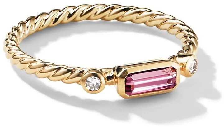 18kt yellow gold Novella tourmaline and diamond ring