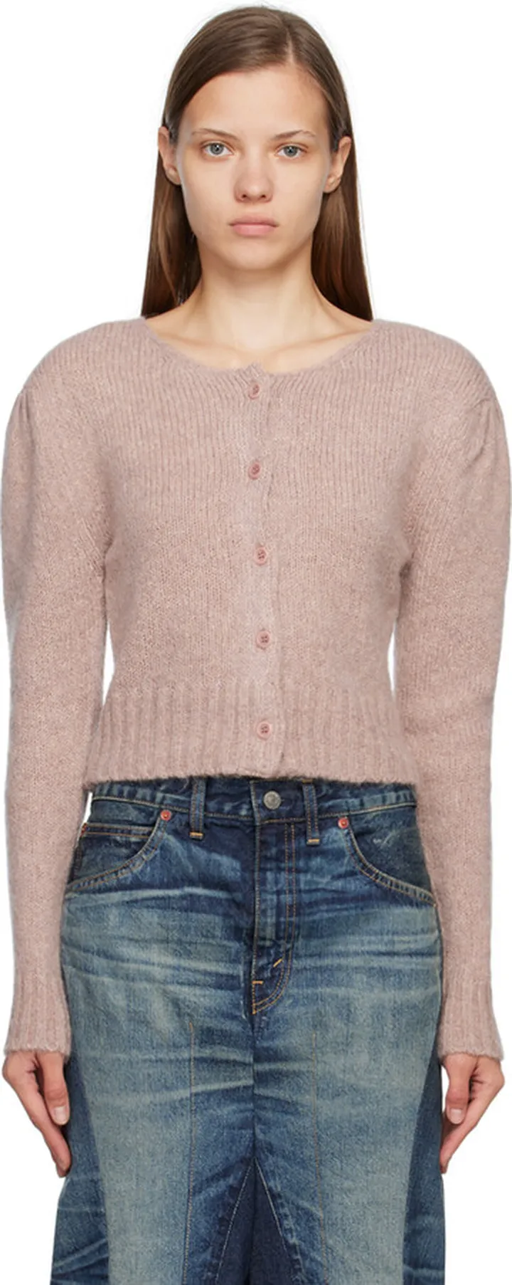 AMOMENTO Pink Grandma Cardigan