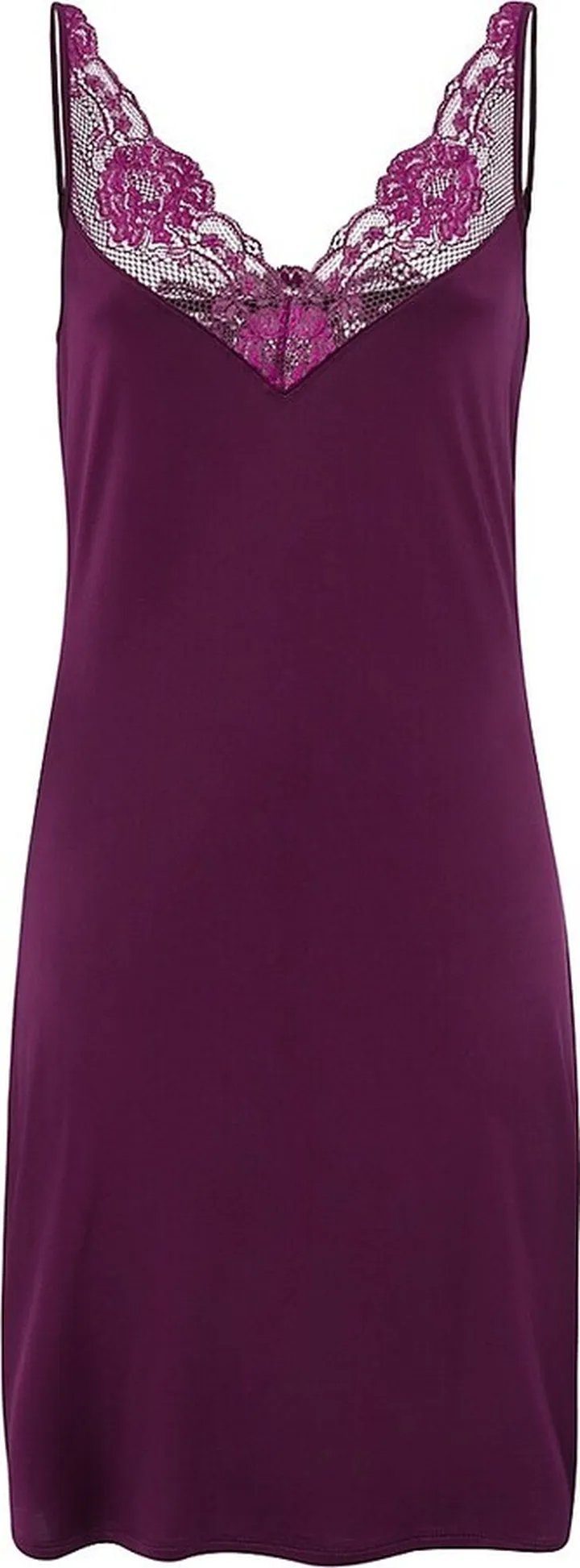 Sleeveless Lace-Embellished Nightgown