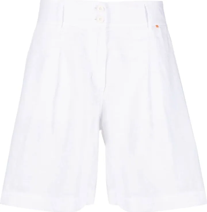 Wide-Leg Linen Shorts