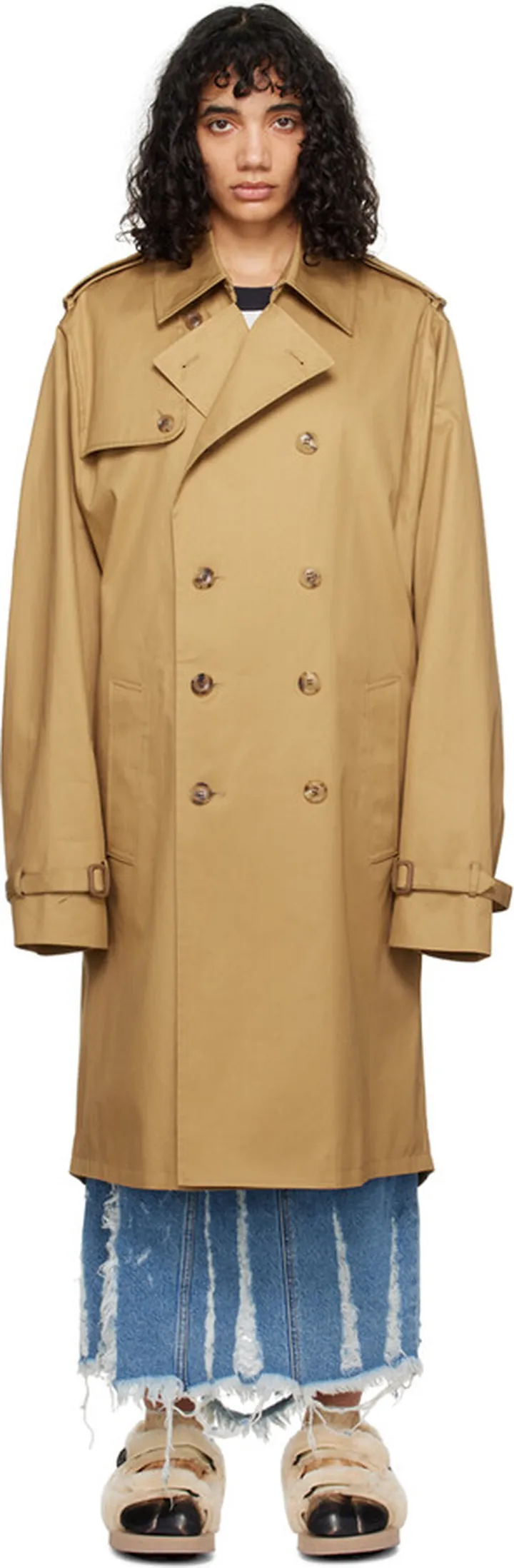 Doublet Tan Invisible Trench Coat