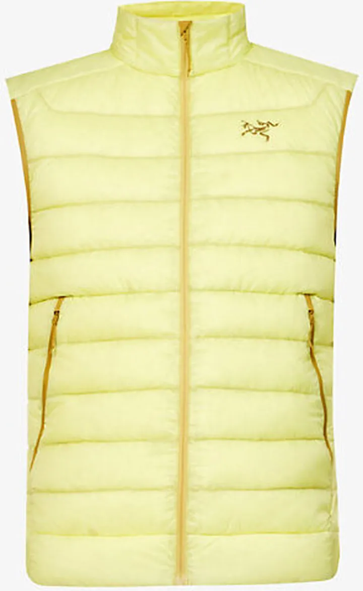 Mens Oracle Cerium Brand-embroidered Padded hell-down Gilet