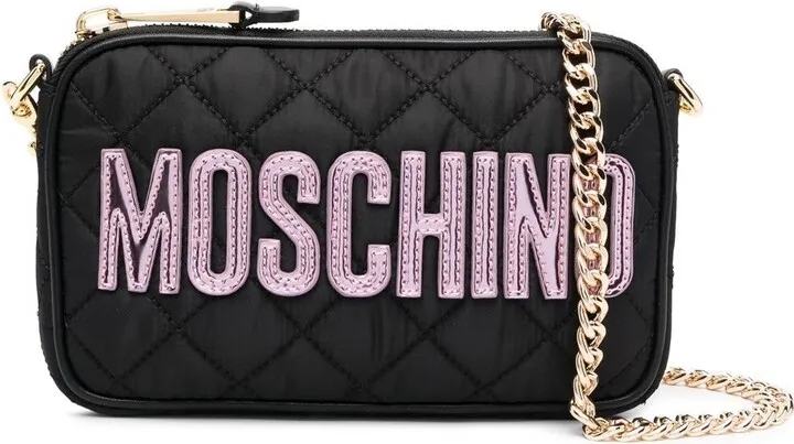 Logo-Patch Quilted Shoulder Bag