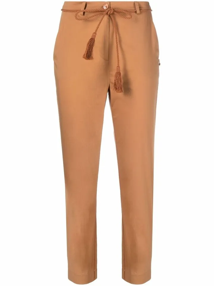 Tassel-Detail Cropped Trousers