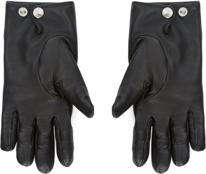 Alexander Mcqueen Leather Four-Ring Gloves