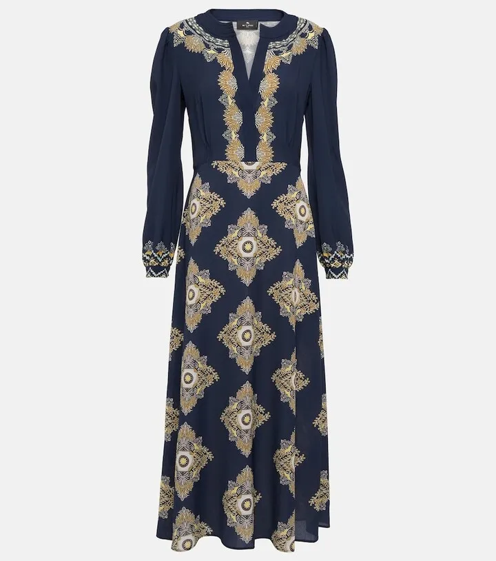 Printed midi dress