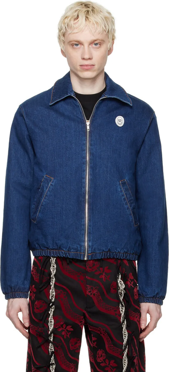 Fiorucci Blue Zip-Up Denim Jacket
