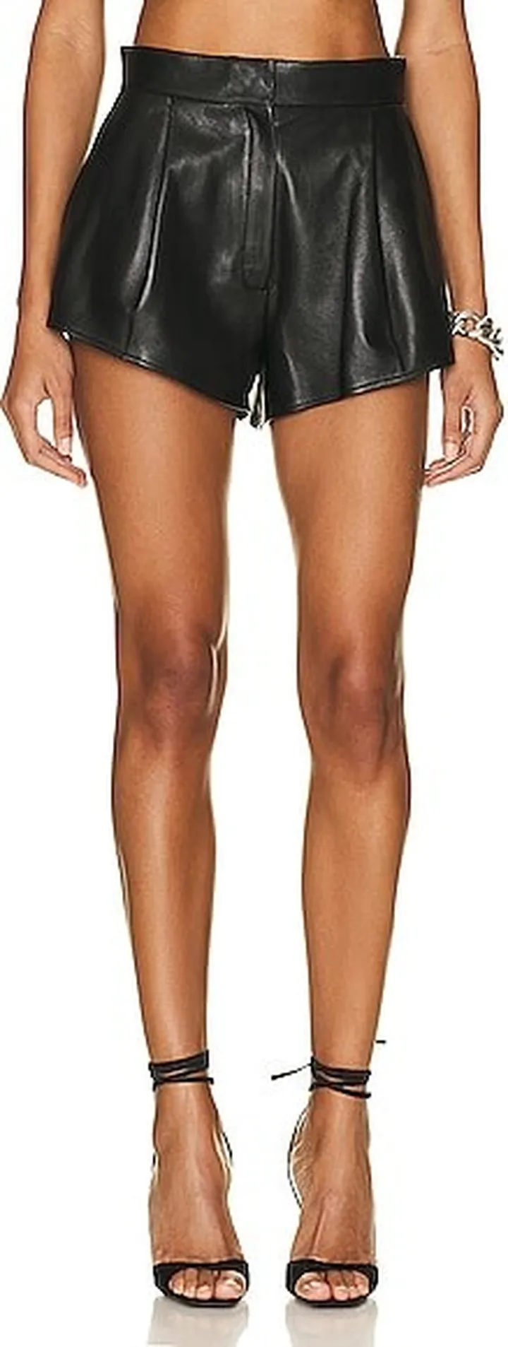 Alexander McQueen Leather Short in Black