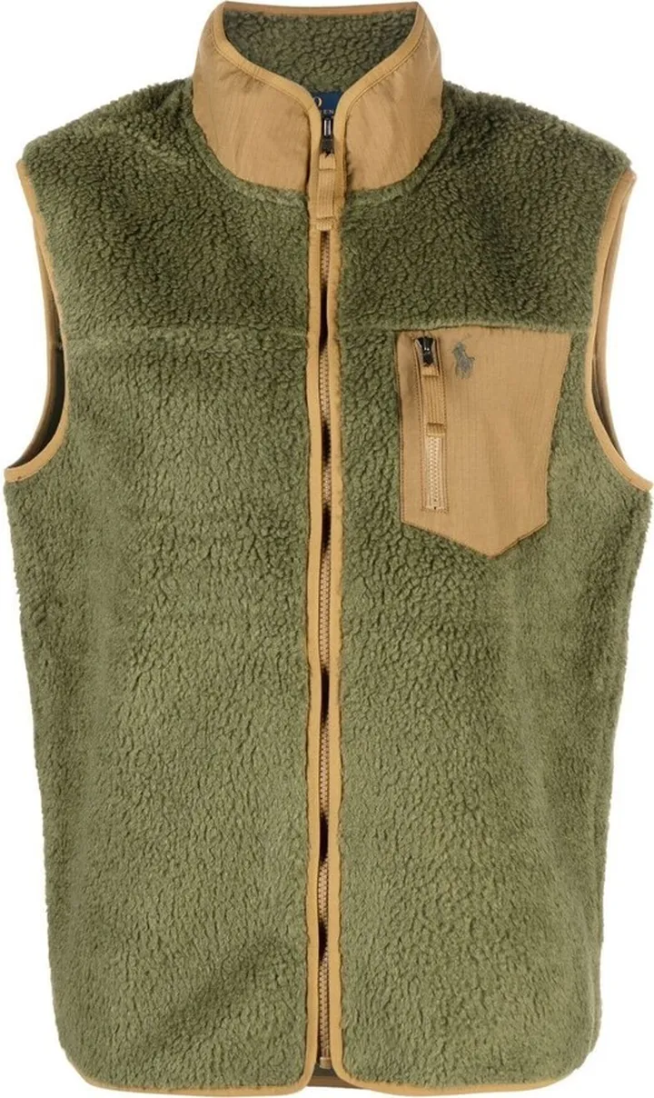 High-Neck Zip-Up Vest