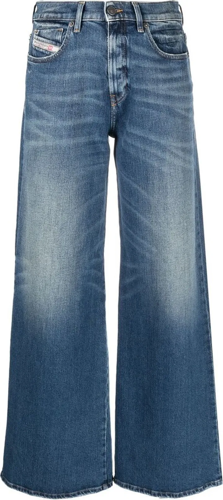 Wide-Leg Denim Trousers