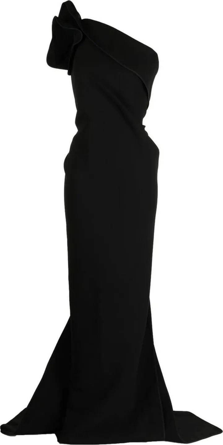 Draped Fishtail-Tail Dress