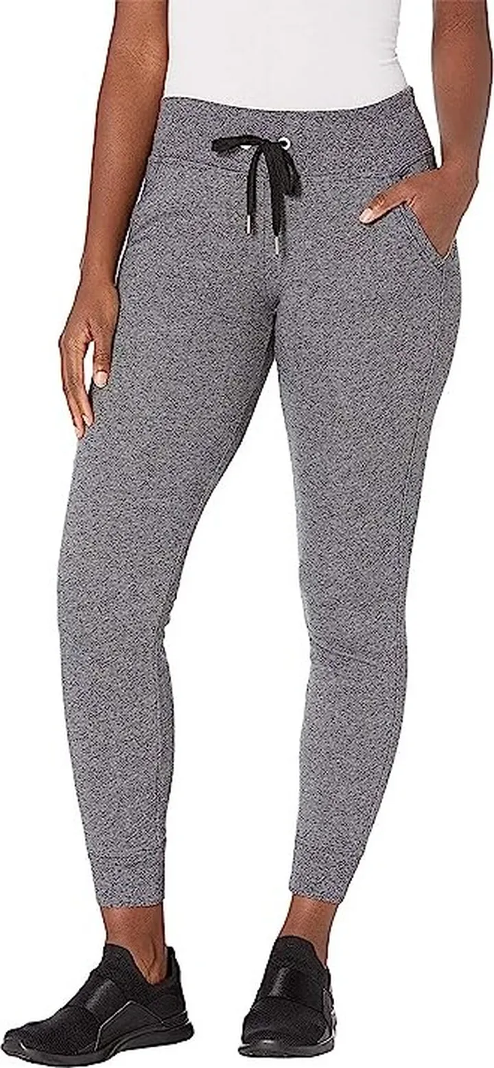 Calvin Klein Premium Performance Fleece Joggers (Black Heather Terry) Women's Clothing