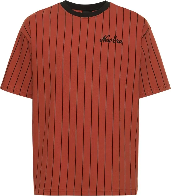 New Era pinstripe cotton jersey t-shirt